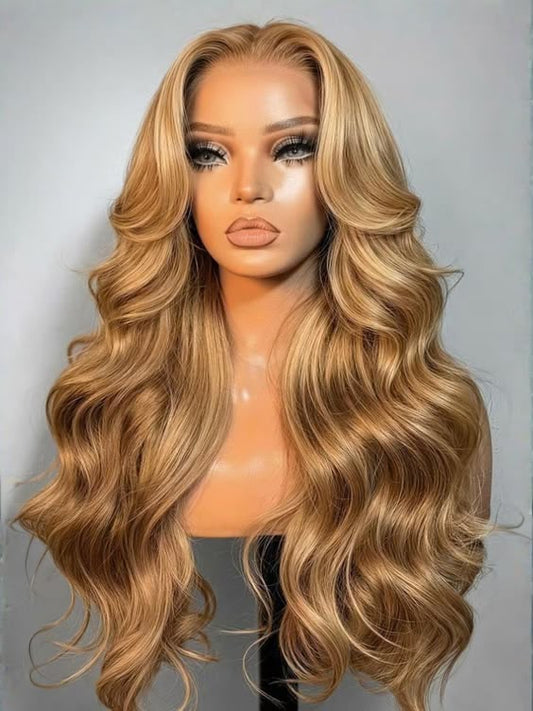 Body Wave Lace Front Wig human blend wig